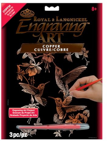 Royal Brush Manufacturing FOIL ENGRAVING ART HUMMINGBRD, us:one size, Hummingbird Trio