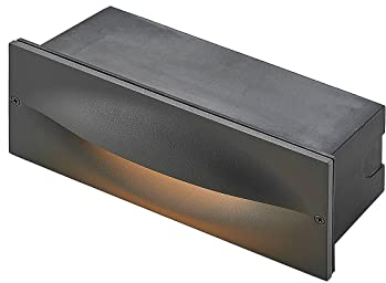 Lucande LED Wandleuchte außen Zandro (Modern) in Schwarz aus Aluminium (1 flammig,) - Wandeinbauleuchte für Außen Wandlampe Außenwand/Hauswand Haus Terrasse & Balkon