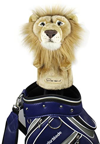 Scott Edward Lion Golf Head Cover, Fit Driver Wood（460cc), Plush Fabric, Smooth and Soft Touch Feeling, Best Gift for Kids,Animal Shape
