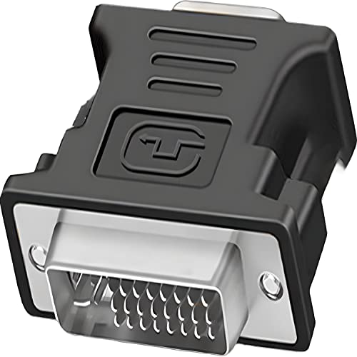 Retoo DVI auf VGA Adapter, DVI-I zu VGA Konverter Full HD 1080p 60Hz, Stecker zu Buchse, Digital auf Analog Adapter für Grafikkarte, PC, Monitor, Beamer, Laptop, Notebook, DVI-I 24+5 auf VGA