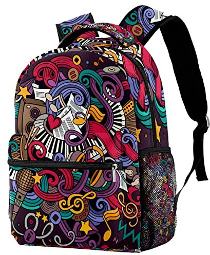 Laptop-Rucksack, verstellbar, langlebig, für Erwachsene, Mädchen, Jungen, Schule, Uni, Reisen, Arbeit, merhfarbig