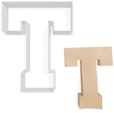 Varsity Letter T Cookie Cutter - 3 Sizes