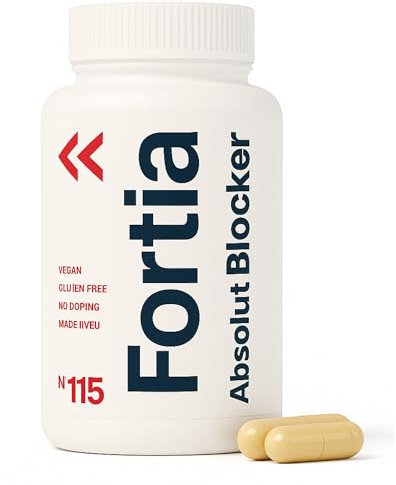 Fortia Absolut Blocker – Apoyo en dietas bajas en carbohidratos – Complemento alimenticio natural con Phaseolamina, Cassia y Cromo – Producto de calidad fabricado en España – 90 cápsulas