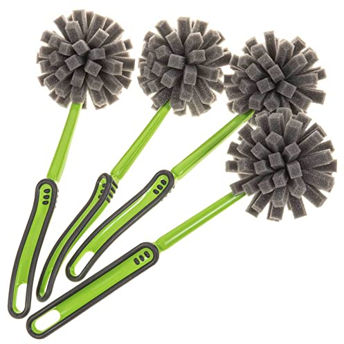SIDCO Flaschenbürste 4 x Gläserbürste Spülbürste Fläschchenbürste Schaumstoff weich Bürste