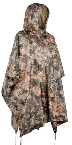 Mil-Tec Adult Ripstop Wet Weather Waterproof Rain Poncho with Hood, Use as Bivouac Sack, Shelter Tent, Phantomleaf WASP I Z1B