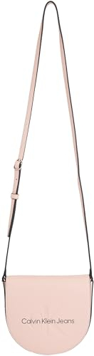 Calvin Klein Jeans Damen Umhängetasche Sculpted Mini Saddle Bag Klein, Rosa (Pale Conch), Einheitsgröße