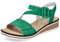 Rieker Damen Keilsandalen V3660, Frauen Sandalen,Freizeitschuhe,offene Schuhe,Keilsandaletten,Keilabsatz,Wedge-Heel,bequem,grün (54),40 EU / 6.5 UK