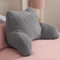 OHS Teddy Fleece Cuddle Cushion Grey, Reading Pillow Back Support Cushions Soft Cosy Snuggle Cushion for Bed Teddy Pillow with Arms Bed Seat for Relaxing Working