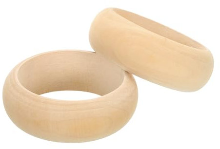 METALLIXITY Holzarmreifen (90mm/3,54 Zoll) 6 Stück, Unvollendeter natürlicher runder Holzring handgefertigt - für DIY-Projekte, Schmuckherstellung und Wohnkultur