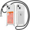 Xylota Coque avec Cordon pour iPhone 14 6,1'', Étui avec Fente Carte, Caméra Protection Bumper Case avec Réglable Collier, Lanyard Antichoc Housse Portefeuille pour iPhone 14, Transparente