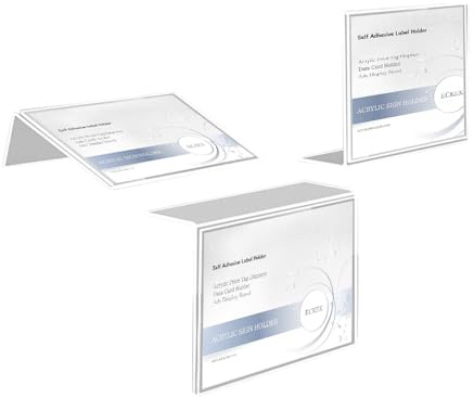 ECKEK Self Adhesive Label Holder 10 Pack (60*40mm/2.36*1.57inches)