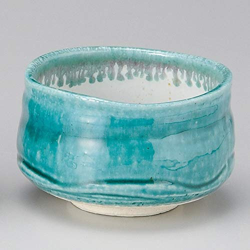aquanaut Mino Ware - Ciotola giapponese Matcha Chawan, diametro 11,5 cm, colore: turchese