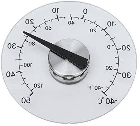 Termometro per Finestra Trasparente Facile da Installare, Indicatore di Temperatura Sensibile per la Casa, Intervallo -40-50 ℃ per Medicazioni, Acrilico + Acciaio Inossidabile