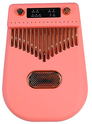 17 Keys Electronic MBA Thumb Piano Portable Musical Instrument med Elegant Design och Noter för Barn och Vuxna (Rosa)
