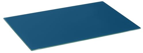 Harbour Housewares Glass Chopping Board - 50x40cm - Blue - Large Dining Place Mats Cutting Mat Worktop Saver for Kitchen Cooking, Baking, Vegetable Preparation