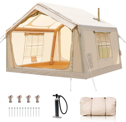 Ytaoeo Inflatable Tent Outdoor camping tent Inflatable camping tent made of waterproof Oxford fabric Air glamping tents for 4 seasons campings