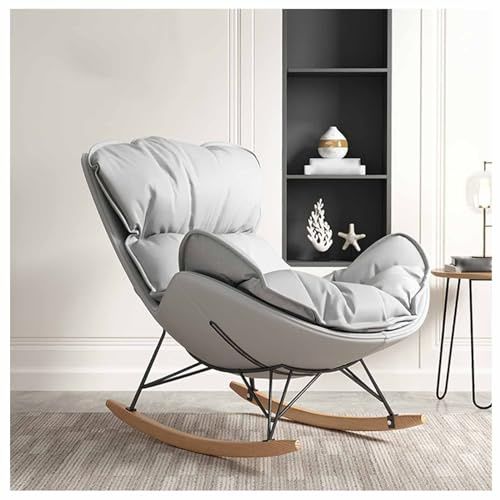 Silla reclinable mecedora para espacios pequeños, cómodo sillón para guardería, sala de estar y dormitorio