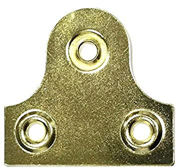Merriway BH05294 glasspegel bild hängande platta rund mässingspläterad 19 mm, set med 10 delar