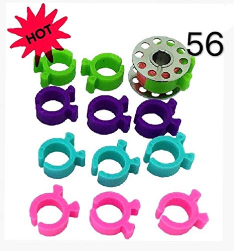 56 Piece Bobbin Holder Set for Sewing Machines - Bobbin Clamps for Organizing Threads and Avoiding Tangles