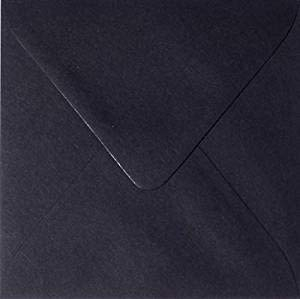 100 / Quadratische/Briefumschläge/Farbe/Schwarz / 15 x 15 cm 150 x 150 mm feuchtklebend Umschläge