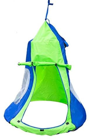 Kids Hanging Swing Tent Cover-Waterproof Hammock Chair Play House Castle Nest For 40in Round Saucer Nest Disc Rope Ceiling Tree Swing Indoor Outdoor Bedroom Backyard Playground