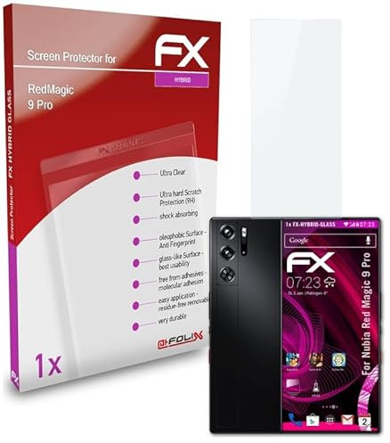 atFoliX Plastic Glass Protective Film compatible with RedMagic 9 Pro, 9H Hybrid-Glass FX Screen Protector