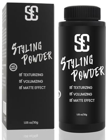 Haarstyling Pulver Matte, Styling Puder,natürliches Aussehen Haarpulver für Männer Frauen, Haar Textur Pulver Haar Volumizer, mattes Finish,perfekt für jeden Look und Haartyp, 1.05oz