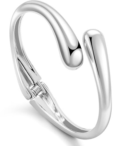 Silber Breiter Armreif, Verstellbares Offenes Armband Damen, Stapelbare Klobige Armreifen, Oberarmreif, Klein Armband 585, Bottega Dupes