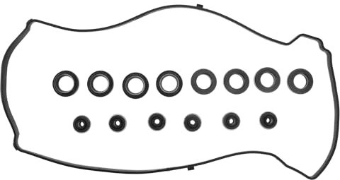 Motoforti Guarnizione Coperchio Valvole, Guarnizione Coperchio Testata Valvole, per Honda CR-V 2.4 L4 GAS FI 2354cc, 2002-2013, Gomma, con Guarnizioni per Candele, No.12341RTA000, Nero