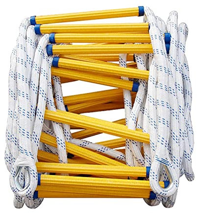 LKYLGYU Strickleiter, Sicherheitsleiter, Not-Feuer-Flucht-Strickleiter, Sicherheitsleiter, schwer entflammbar, rutschfest, Sicherheitsseil, weiche Leiter/5 m/16,4 Fuß