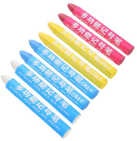 DINHEAROM 8pcs Tire Marker Pen Thick Permanent Chalk Markers for Tire Shop Car Paint Variety of Colors