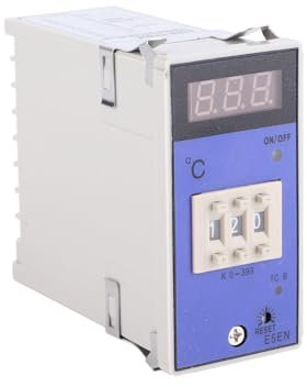 E5EM Digital Termostat, Digital Termostat med K-typ Termoelement 0-399 Graders Räckvidd Termostater för Hem för Industriell Temperaturkontroll