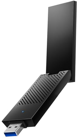 Cudy BE6500 Adaptador WiFi 7 USB 3.0 Tri-Banda – WU6500 para PC de Escritorio, con Antenas de Alta Ganancia, Compatible con Windows 11/10, Banda de 6 GHz, 4K-QAM, 160 MHz y Seguridad WPA3