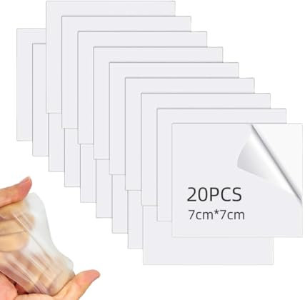 Hawfund Aufblasbares TPU Patch Reparaturset – 20 Stück Selbstklebende, transparente Reparaturpflaster für Schwimmbäder, Luftmatratzen und aufblasbare Spielzeuge, 7 x 7 cm