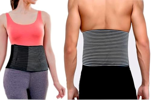Chest Support Bandage, Rib Compression Wrap for Post Surgery Support​, Elastic Chest Binder Brace for Pain Relief, Breathable Rib Belt for Men and Women