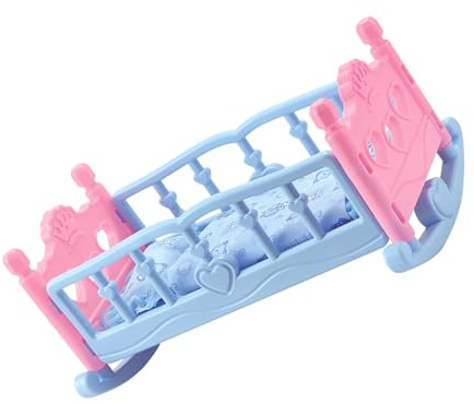 ORFOFE Lit Poupée Bébé 37 cm Berceau Jouet pour Filles Accessoires Maison de Poupée Décoration Jouet Rôle Enfants Créatif