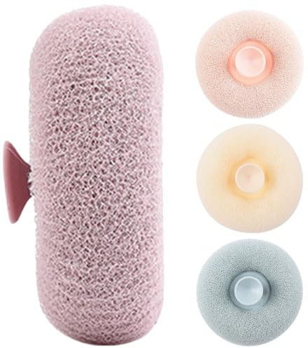 LABRIMP Set 4 Palline da Bagno Esfolianti Morbide, Palla da Bagno per Scrub Corpo e Doccia, Luffa da Viaggio Schiuma Ricca per Pulizia Delicata della Pelle
