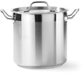HENDI Marmite, haute, couvercle avec trous de vapeur, pot de cuisson, casserole, braisière, faitout, convient à toutes les sources de chaleur, lavable au lave-vaisselle, 6L, ø200x(H)190mm, inox