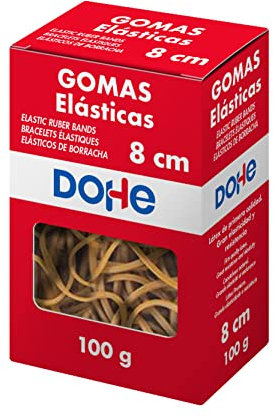 Dohe - Scatola di Elastici in Gomma 100 gr. 8 cm x 1'5 mm