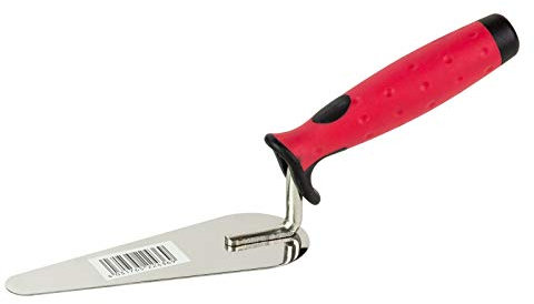 DEMA Katzenzunge Kelle KZK 140 Softgriff - Putzkelle, Traufel, Spachtel, Stukkateurkelle - Ergonomisch, rutschfest, Langlebig - Für Putzarbeiten, Stuckarbeiten, Mauerwerk, Renovierung, Handwerk