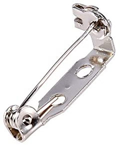 Ausla 50 Pcs Sicherheitsnadel Broschennadeln Pins, DIY Craft Sicherheitsnadel, mit Löchern, kann genäht oder geklebt Werden, Nähen Basteln Safety Pins, 20mm ﻿