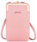 Donna Borsa a tracolla per cellulare, Piccola Borsa per cellulare, Multifunzione a tracolla in pelle leggera con fessure per carte a tracolla, Cinturino Regolabile(Rosa)