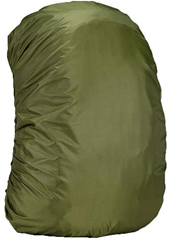 Wpond Housse de pluie pour sac à dos camouflage amélioré 35-80L, sac à dos léger imperméable pour instrument de musique, voyage, escalade, randonnée et activités de plein air Vert armée 80 litres (XXL