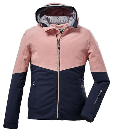 killtec Mädchen Funktionsjacke/ Skijacke mit Kapuze und Schneefang - KSW 52 GRLS SKI JCKT, rosenholz, 176, 37176-000