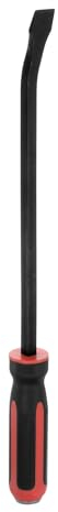 HARFINGTON Angled Tip Pry Bar 18 Inch CR-V Curved Screwdriver Pry Bars with Strike Cap Non-Slip Handle for Lifting and Prying