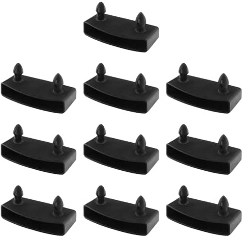 HDGSAFD Supporto per doghe in pino massiccio da 10 pezzi, accessori per doghe, sostituto per letto matrimoniale, perfetto per letti matrimoniali, king size e singoli (nero)