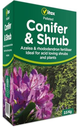 AMK® Vitax Conifer & Shrub Feed Food Fertiliser 2.5kg Azalea Rhododendron Acid Loving Shrubs Plants Bigger Bloom Garden Gardening
