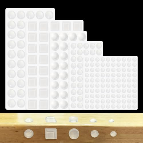 RYHHH Transparente Pieds Adhésifs,5 Tailles-272 Pièces,Butées De Protection En Caoutchouc,Silicone Tampon Amortisseur Pour Portes De Placard, Cuisine, Salle De Bain, Bureau,Porte Armoire Tiroir Chaise