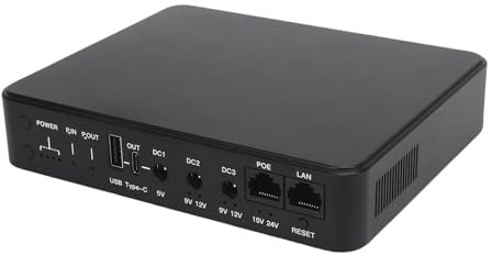 18000MAH Li Battery Ups 6 Ports DC5V 9V 12V POE 15V 24 V USB Typ C 5V Ausgänge Ununterbrochener Stromversorgung für Router Mini DC Ups Backup für Home Office