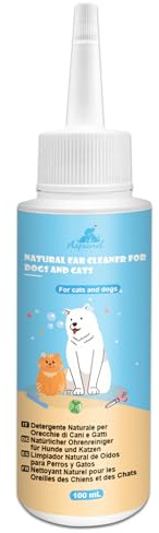ANTELINK Aspand Detergente Auricolare per Cani Gatti, Lenisce Prurito, Lenire Arrossamenti, 100 ml